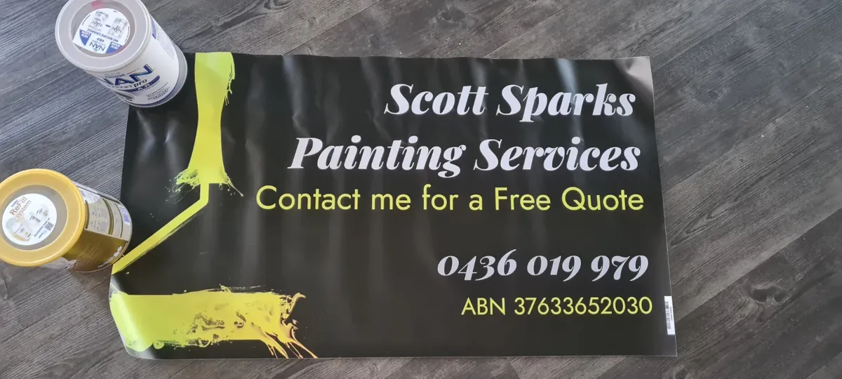 Scott Sparks Painting Services promotional banner — contact us for a free quote on 0436 019 979